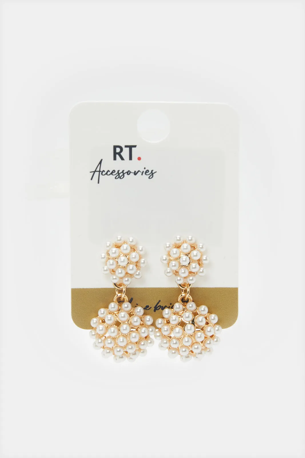 Women Gold Embellished Earrings sold by Redtag