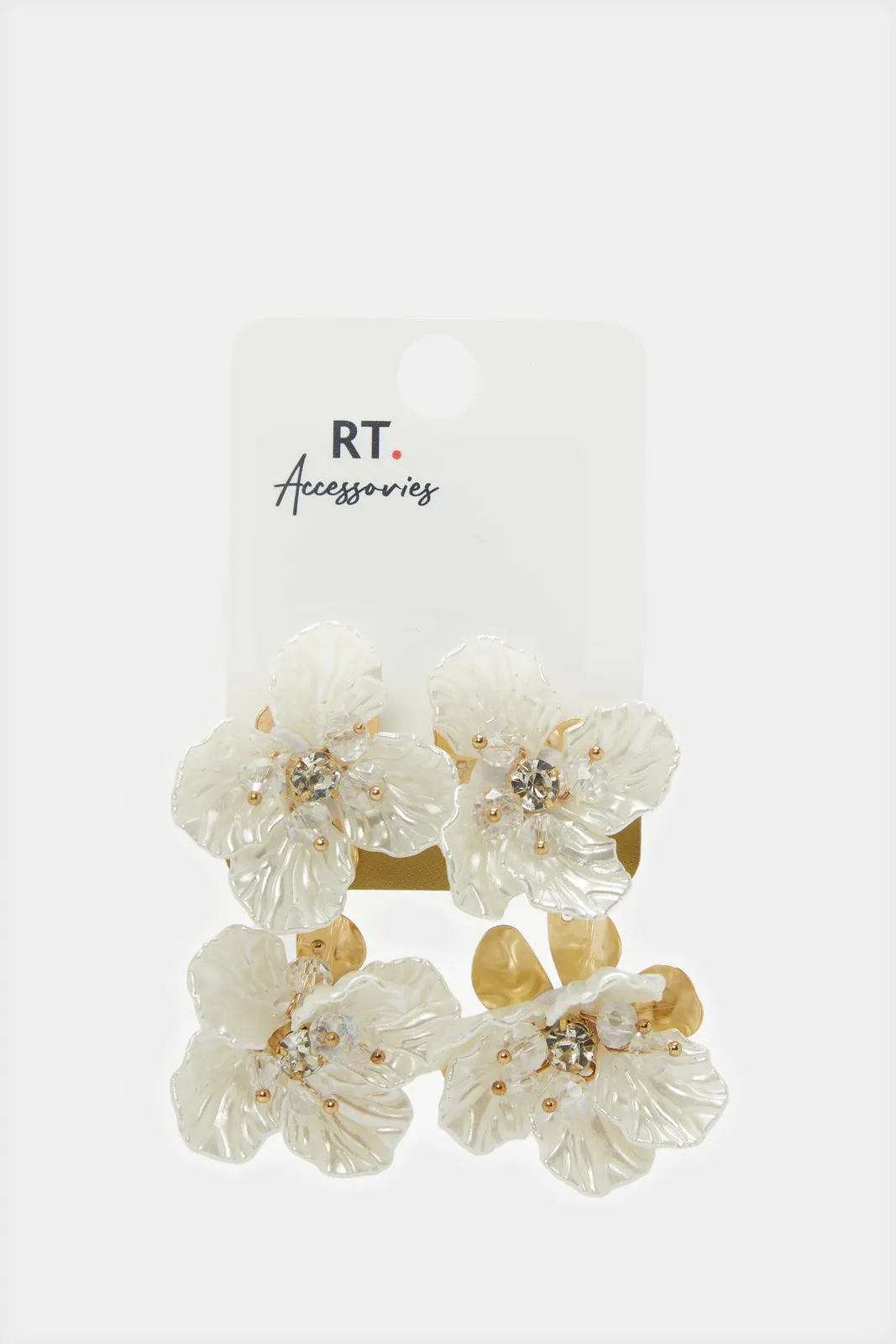 Women Gold Embellished Earrings sold by Redtag