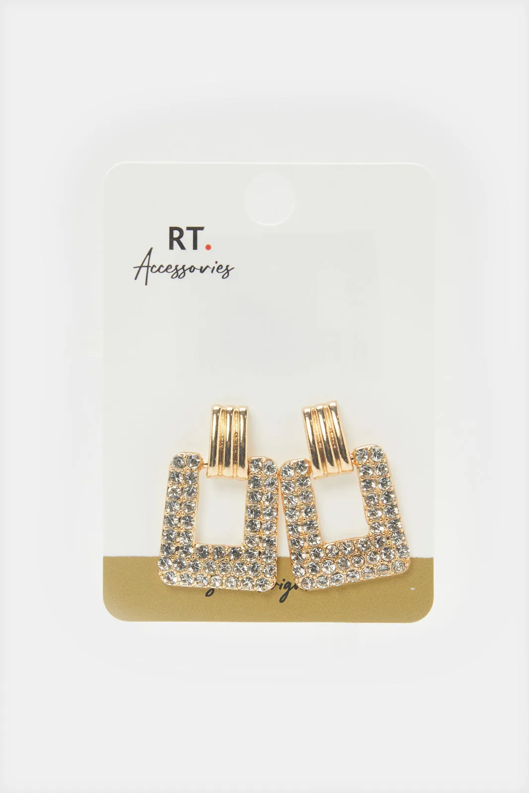Women Gold Embellished Earrings sold by Redtag