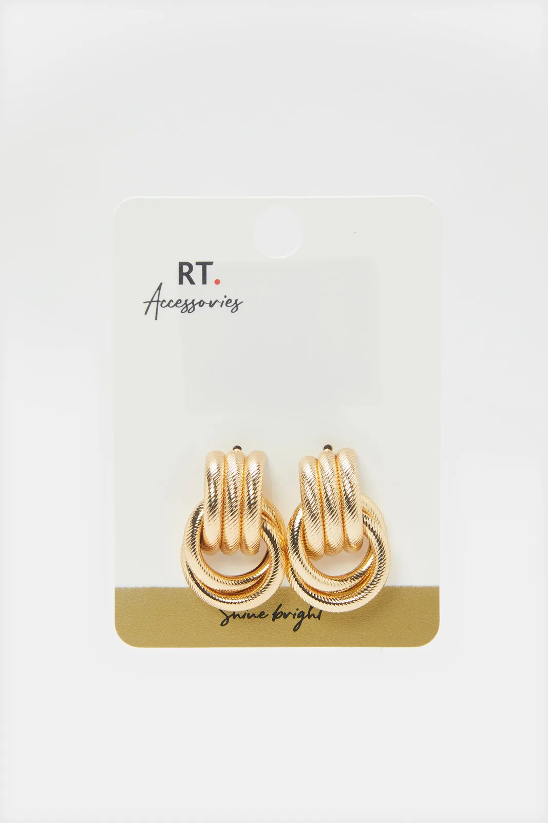 Women Gold Embellished Earrings sold by Redtag