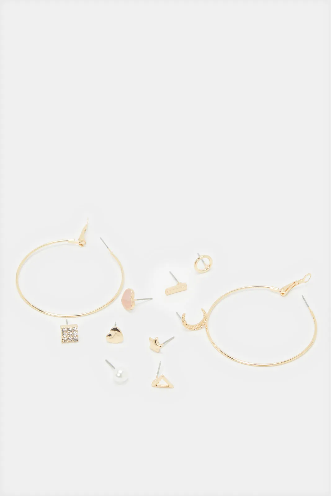 Women Gold Embellished Earrings Set (12 Pairs) sold by Redtag product image thumbnail 2