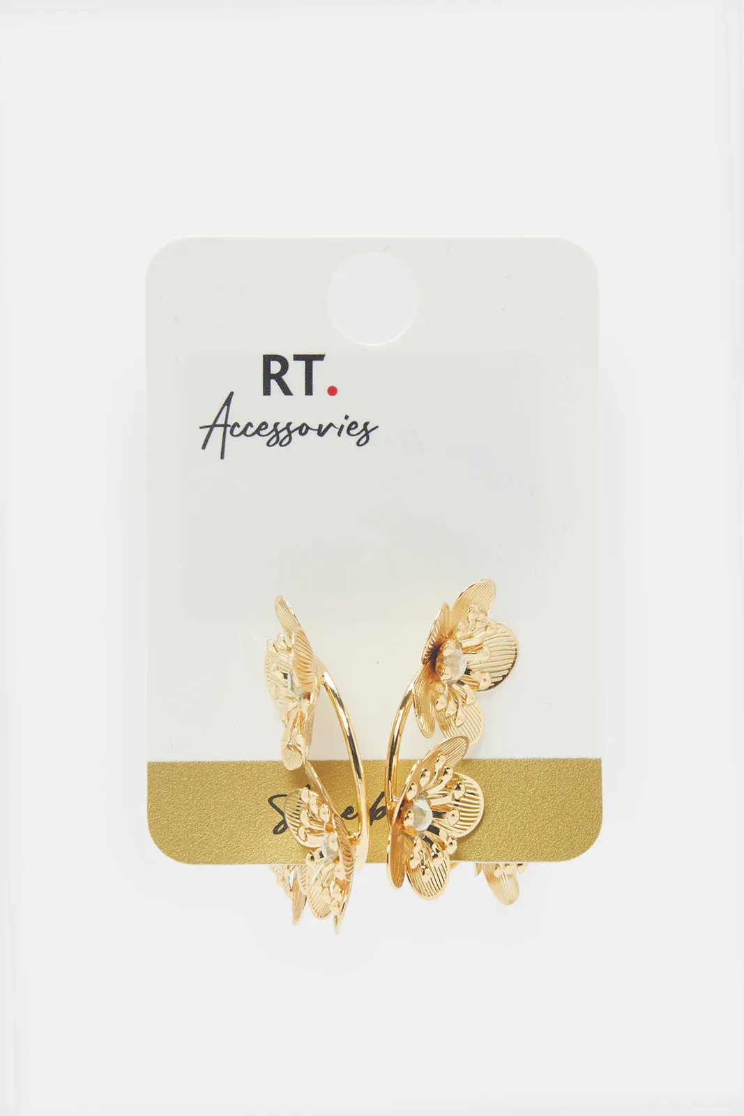 Women Gold Embellished Earrings sold by Redtag