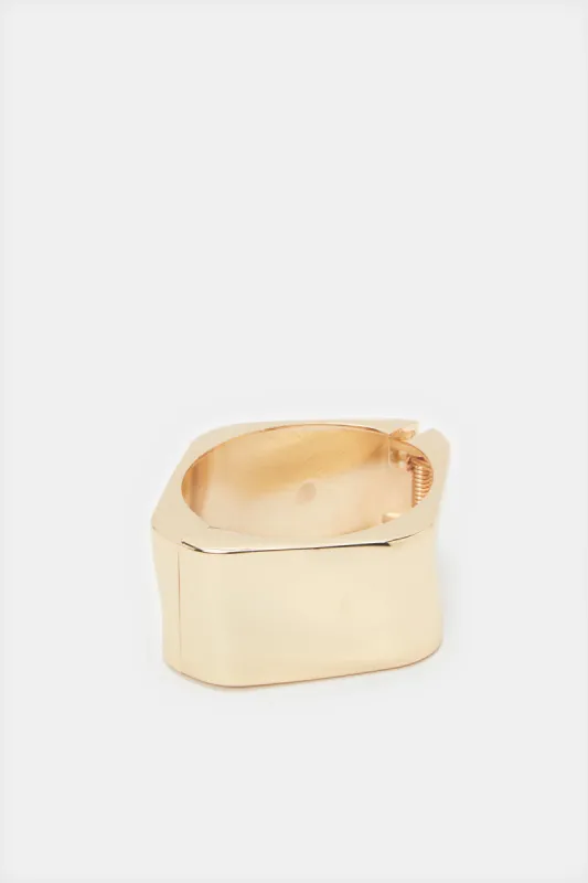 Women Gold Embellished Cuff sold by Redtag