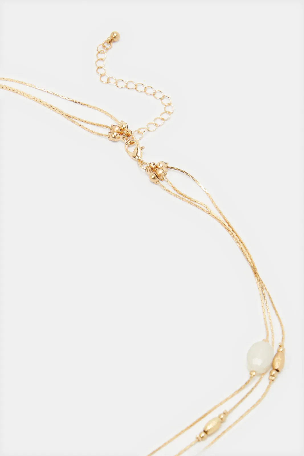 Women Gold Embellished Necklace And Earrings Set (2 Piece) sold by Redtag product image thumbnail 3