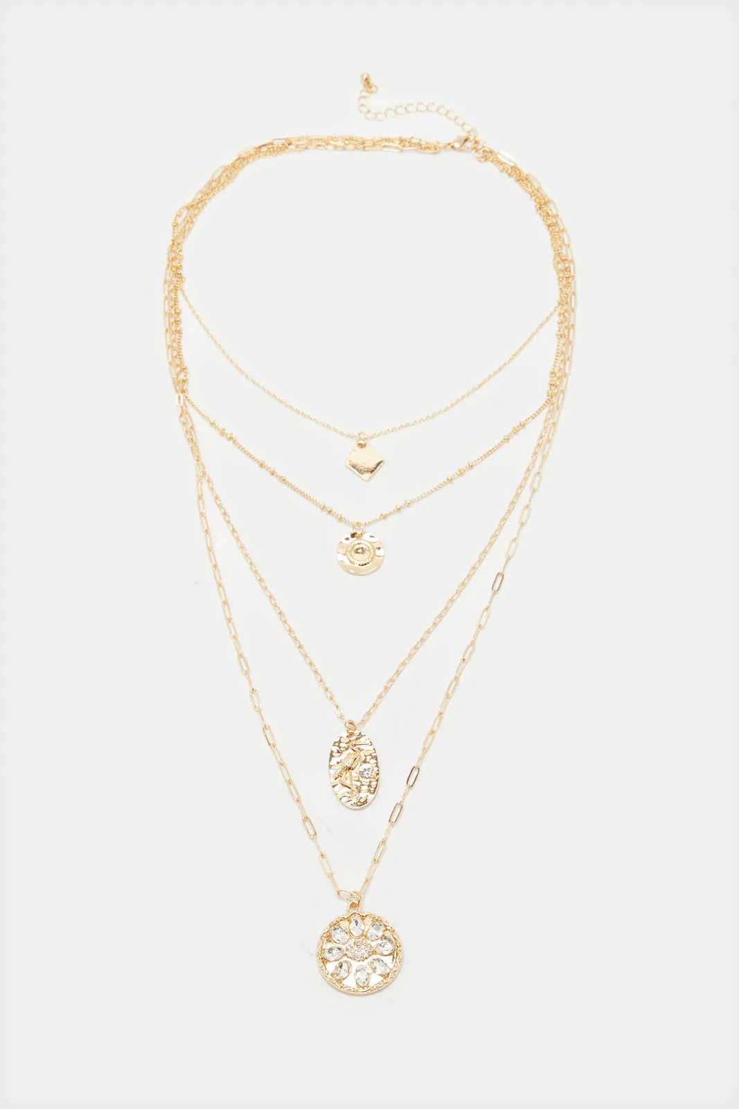 Women Gold Embellished Necklace sold by Redtag
