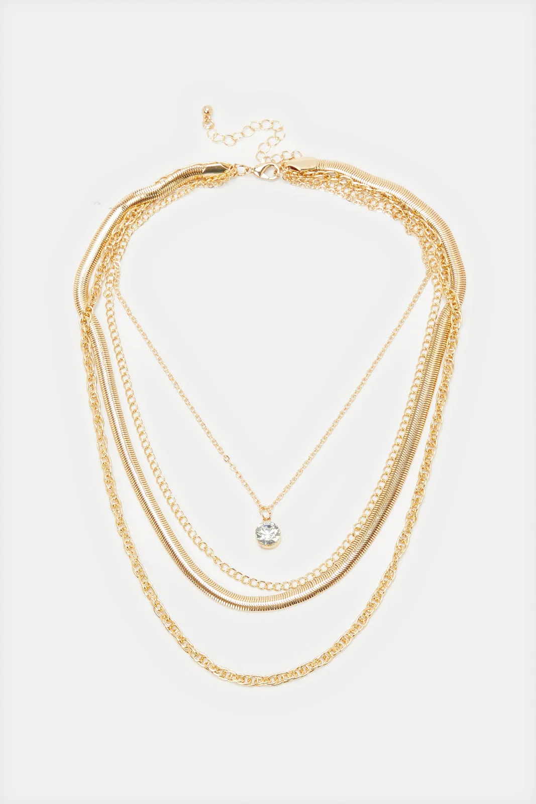 Women Gold Embellished Necklace sold by Redtag