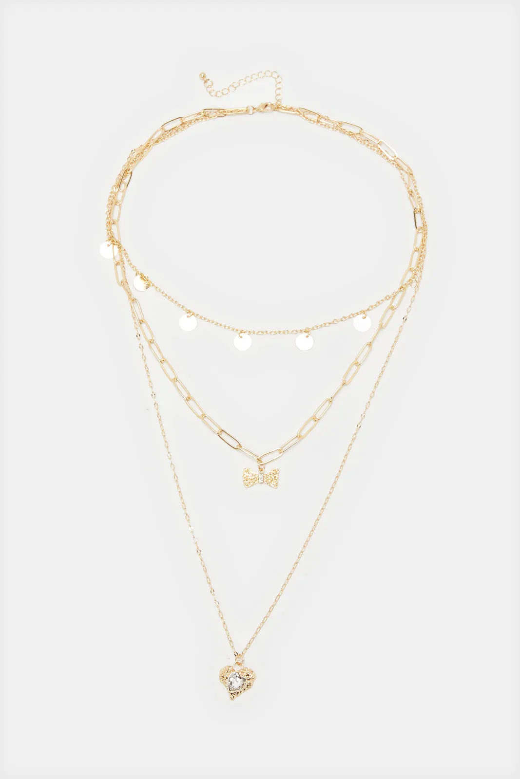 Women Gold Embellished Necklace sold by Redtag