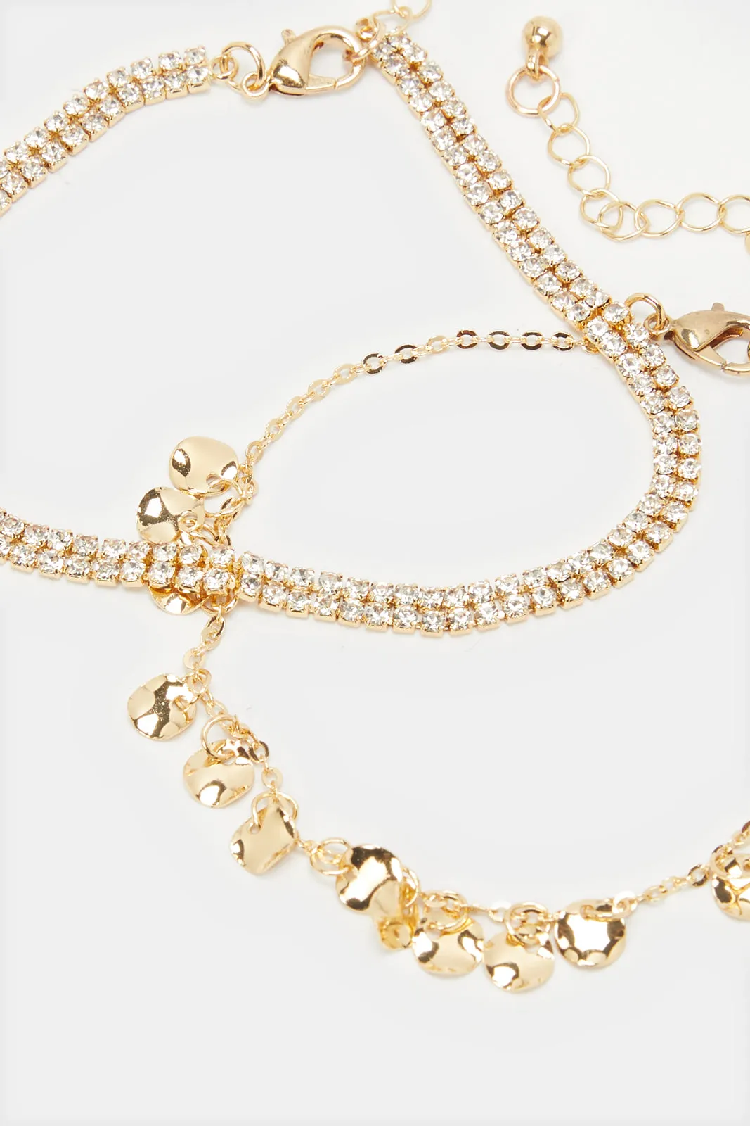 Women Gold Embellished Bracelet Set (2 Piece) sold by Redtag product image thumbnail 3