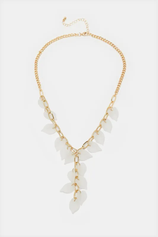 Women Gold Embellished Necklace sold by Redtag