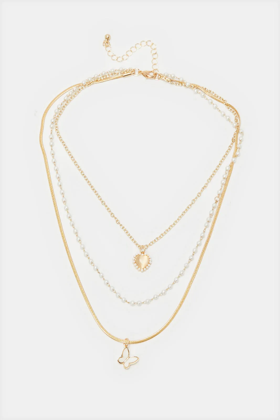 Women Gold Embellished Necklace sold by Redtag