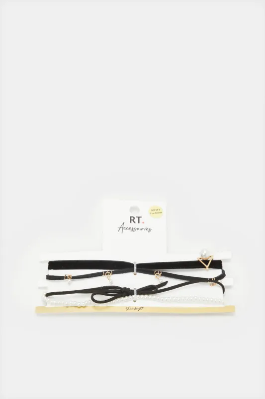 Women Black And White Necklace Set (Pack of 3) sold by Redtag