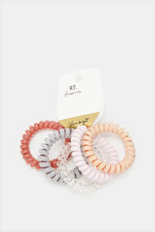 Women Assorted Solid Elastic Hair Band (5 Piece) sold by Redtag