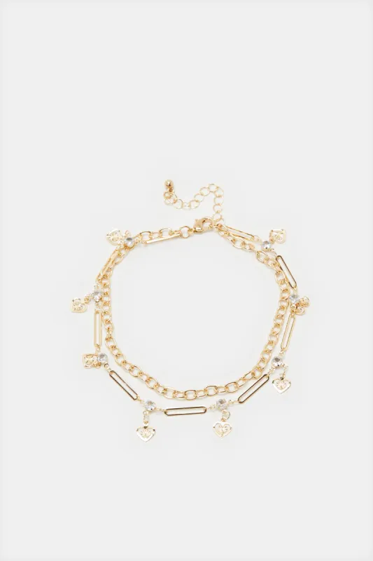 Women Gold Anklet sold by Redtag