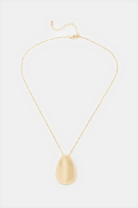 Women Gold Embellished Necklace sold by Redtag