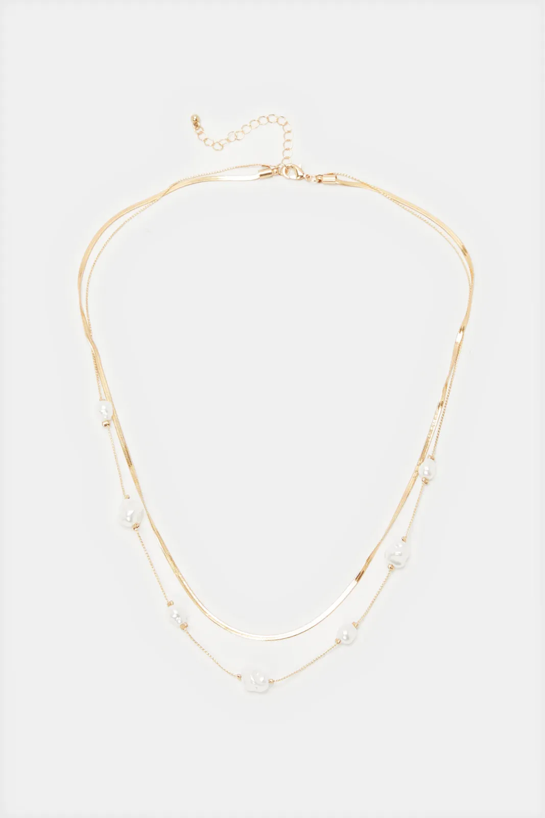 Women Gold Embellished Necklace sold by Redtag