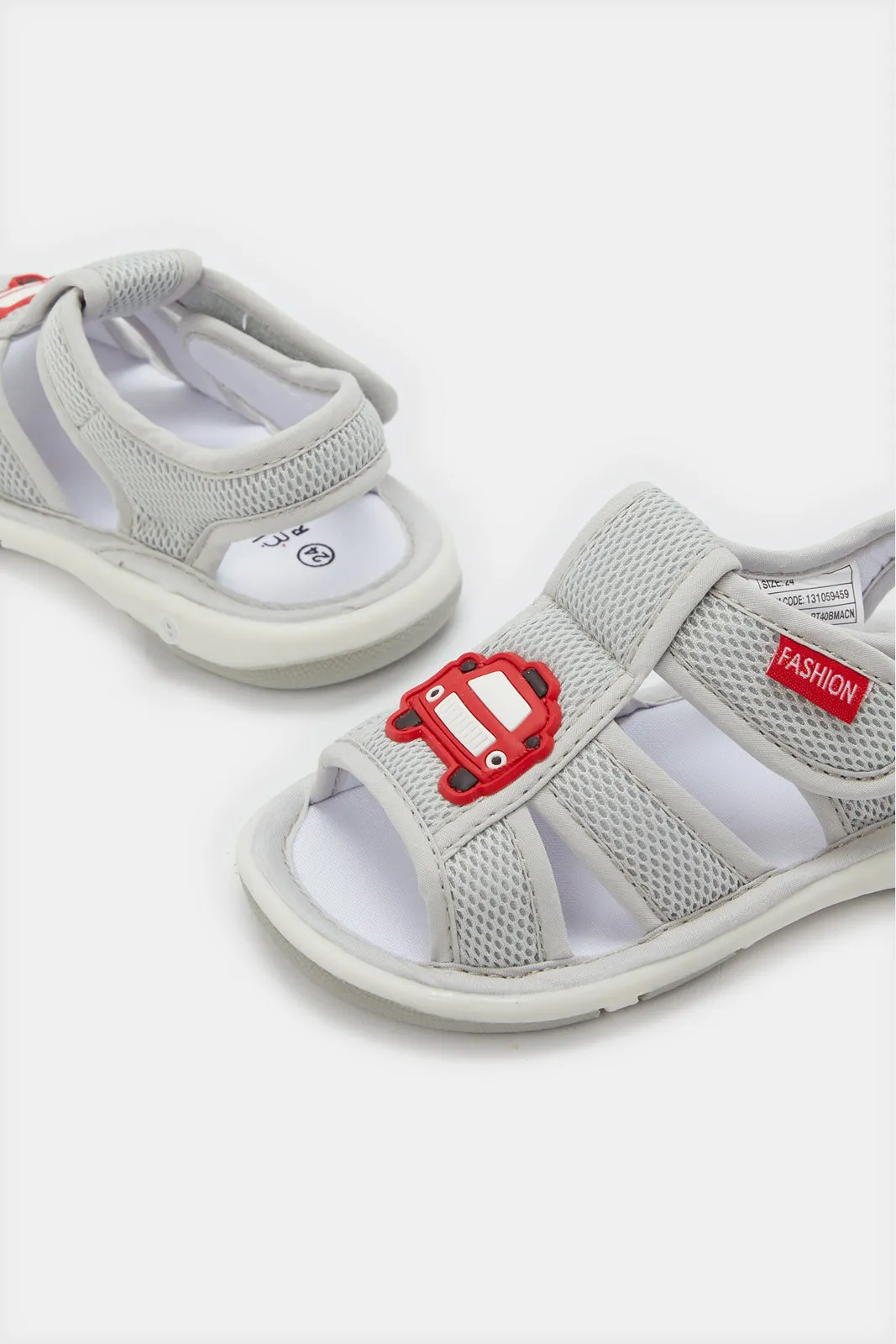 Infant Boys Grey Sounded Sole Sandals sold by Redtag product image thumbnail 3