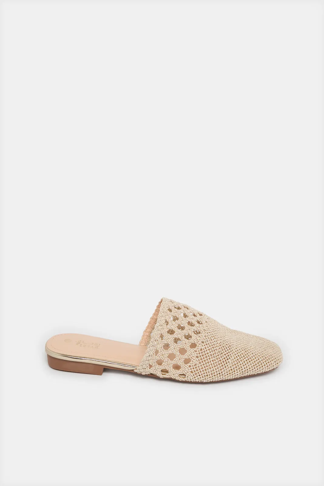 Women Beige Weave Loafer Mule sold by Redtag product image thumbnail 4