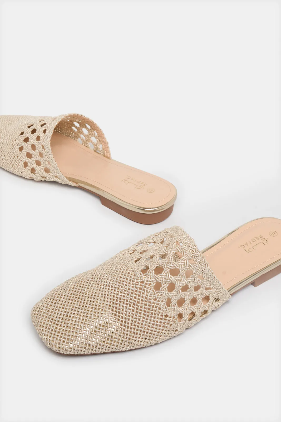 Women Beige Weave Loafer Mule sold by Redtag product image thumbnail 3
