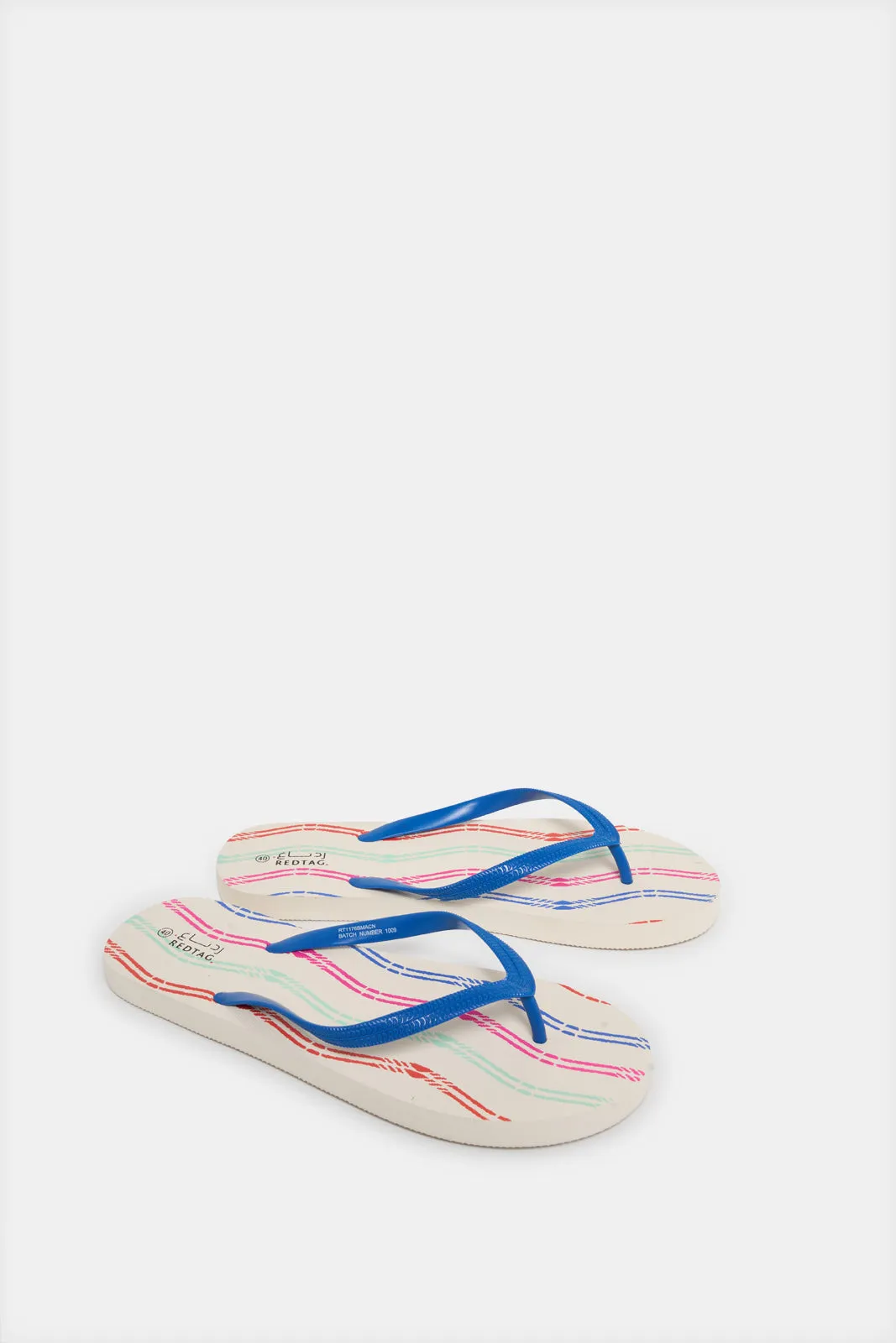 Women Blue Stripe Flipflop sold by Redtag product image thumbnail 2