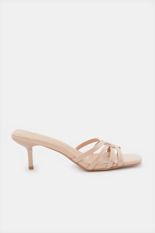 Women Pink Strappy Mule sold by Redtag