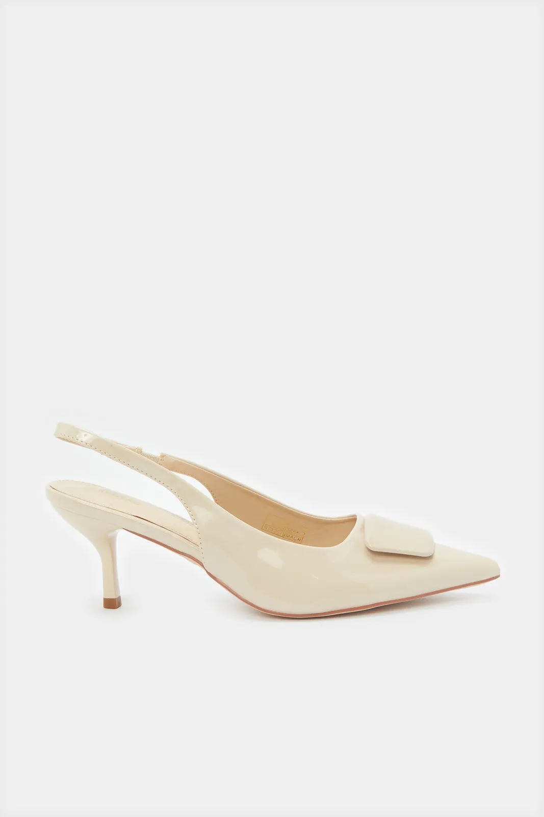 Women Taupe Buckle Slingback Mule sold by Redtag