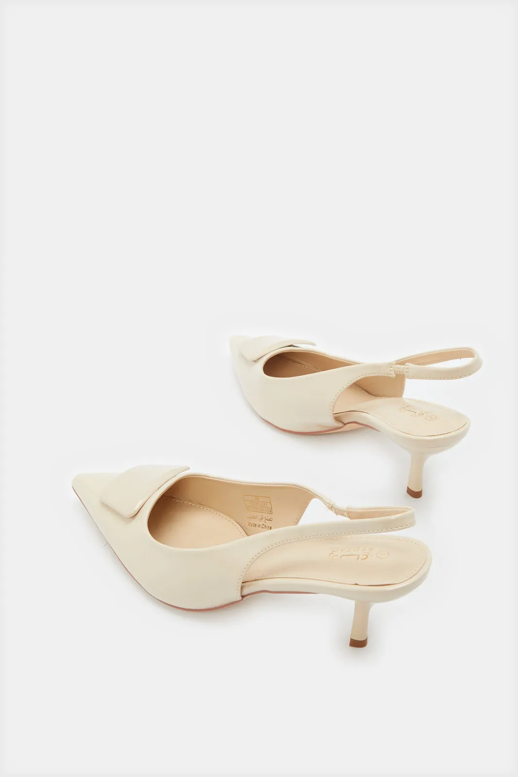 Women Taupe Buckle Slingback Mule sold by Redtag product image thumbnail 4