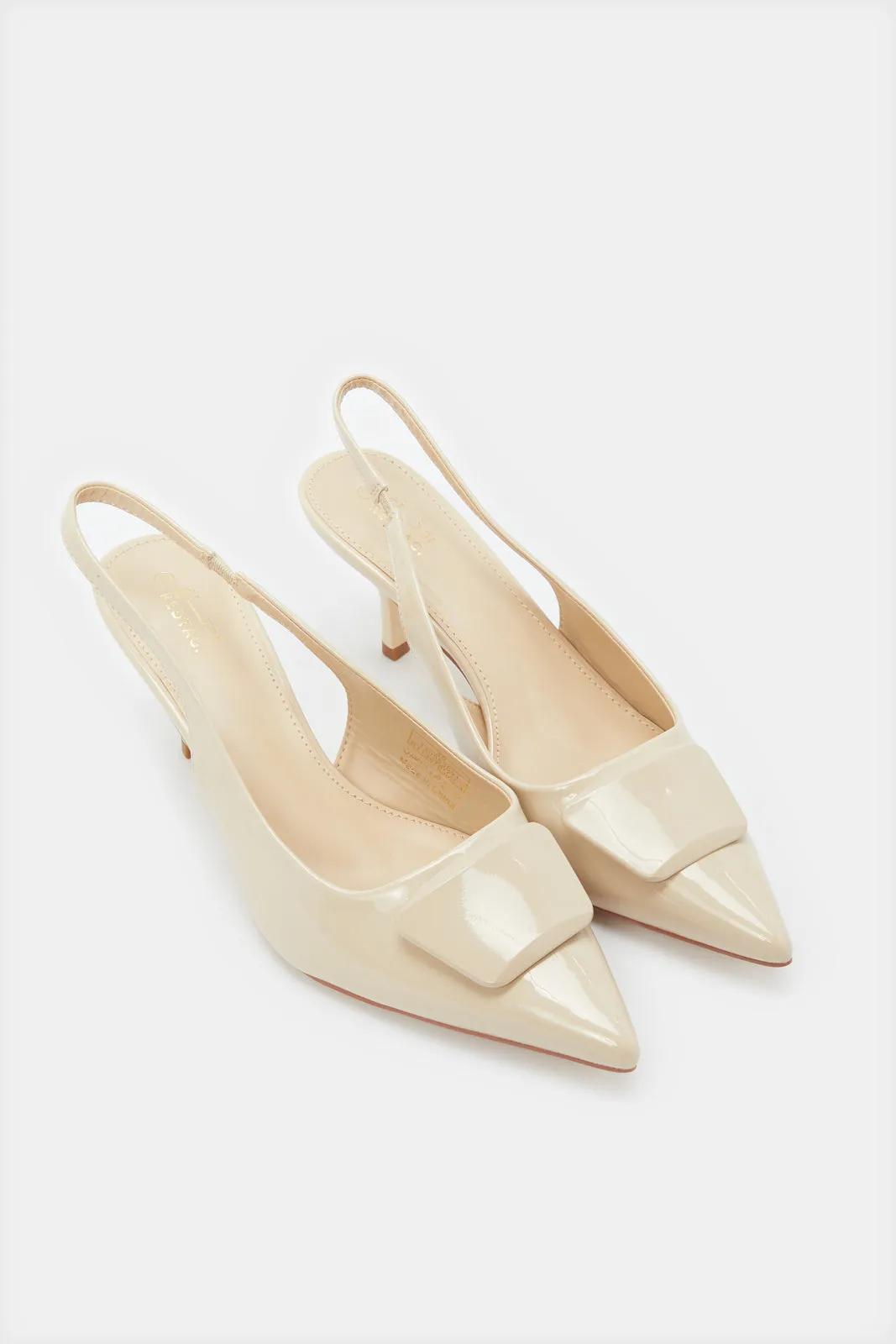 Women Taupe Buckle Slingback Mule sold by Redtag product image thumbnail 2