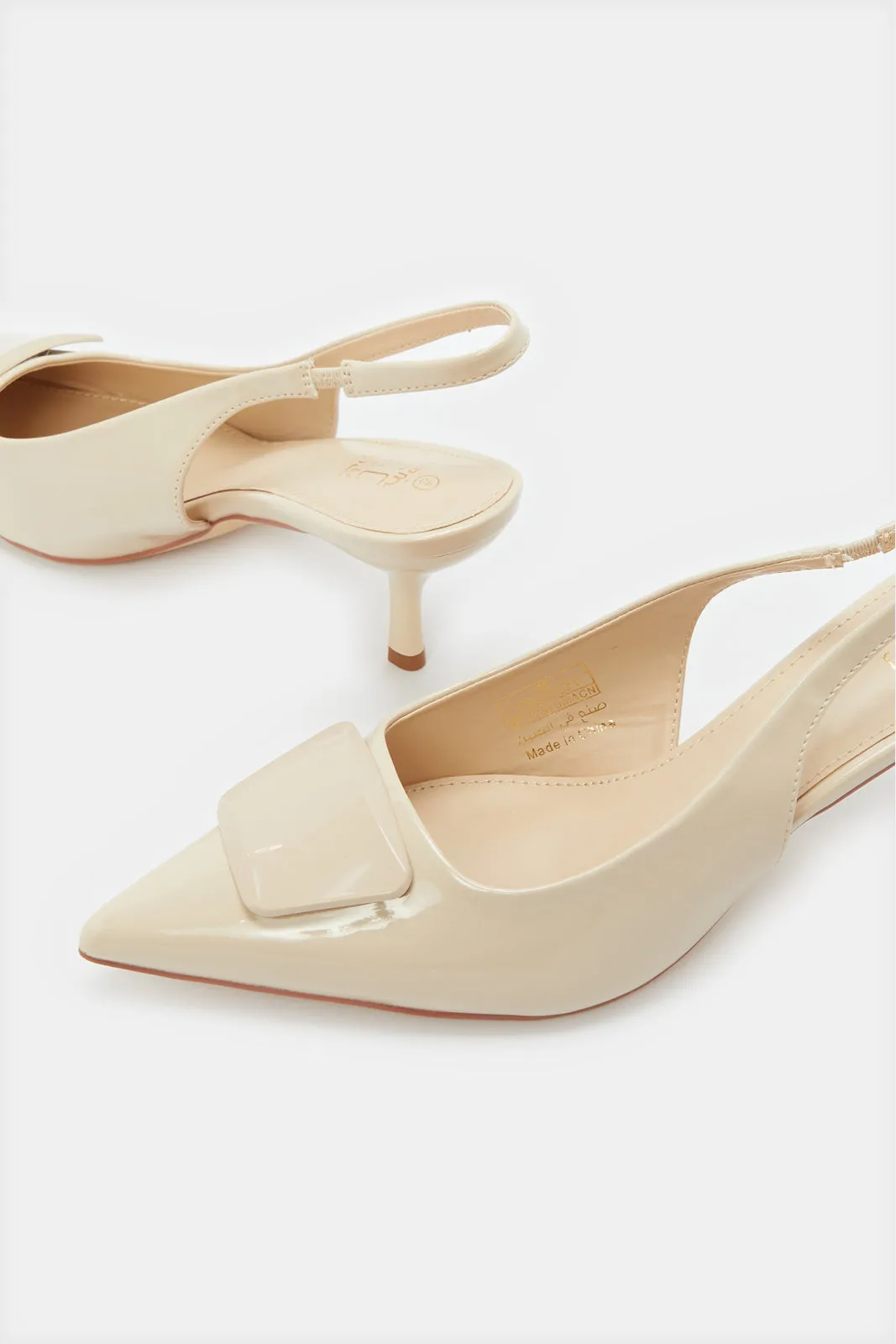 Women Taupe Buckle Slingback Mule sold by Redtag product image thumbnail 3