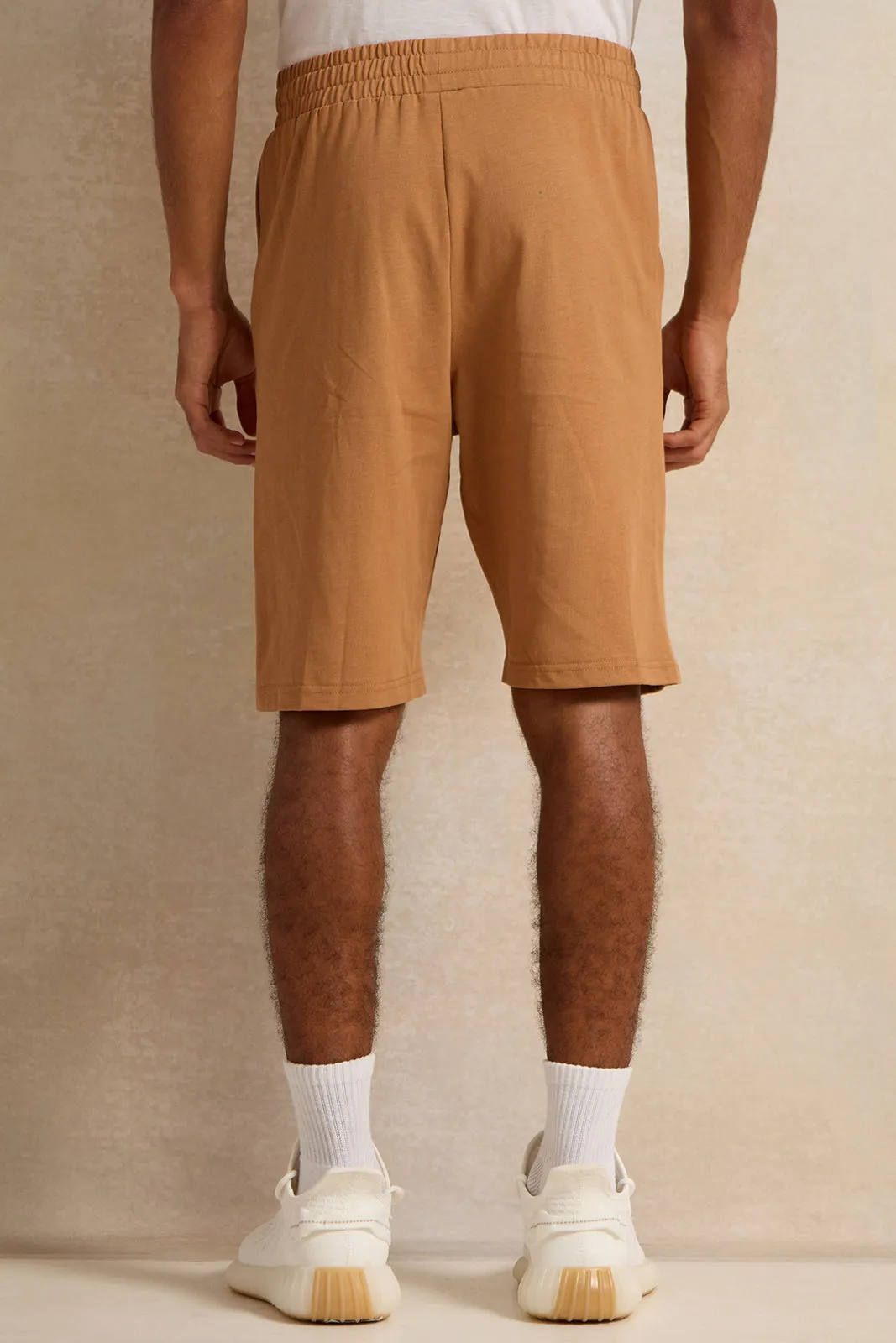 Men Beige Active Shorts sold by Redtag product image thumbnail 3