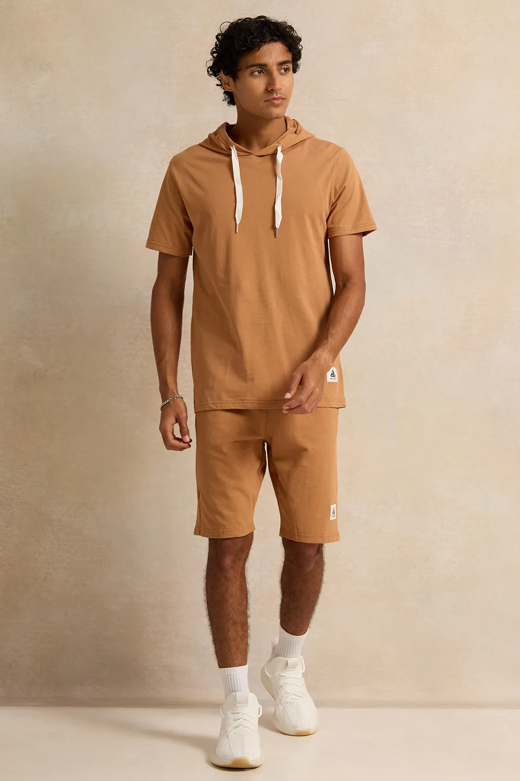 Men Beige Active Shorts sold by Redtag product image thumbnail 2