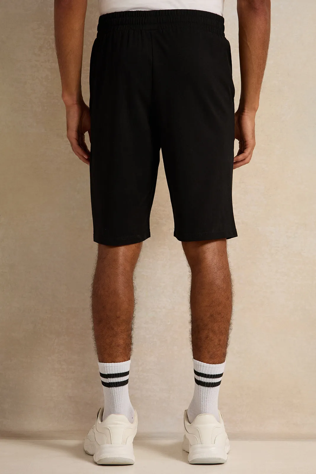 Men Black Active Shorts sold by Redtag product image thumbnail 3