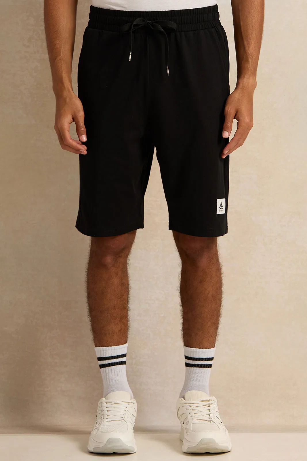 Men Black Active Shorts sold by Redtag