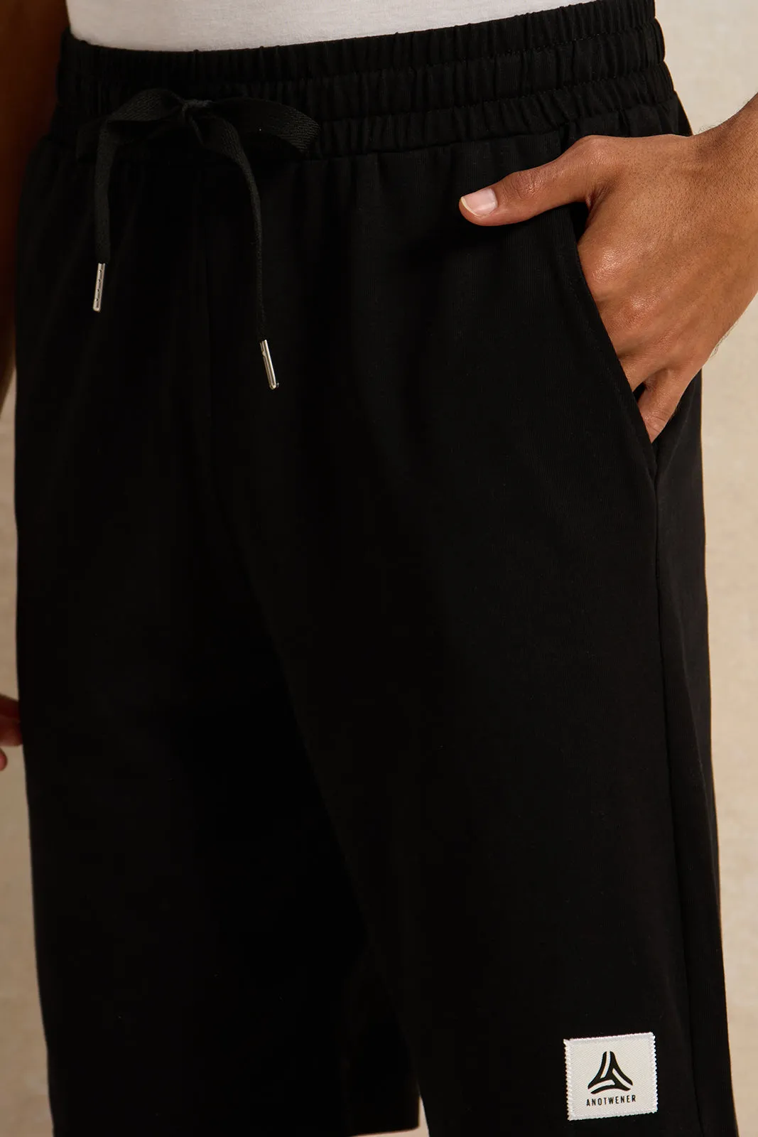 Men Black Active Shorts sold by Redtag product image thumbnail 4