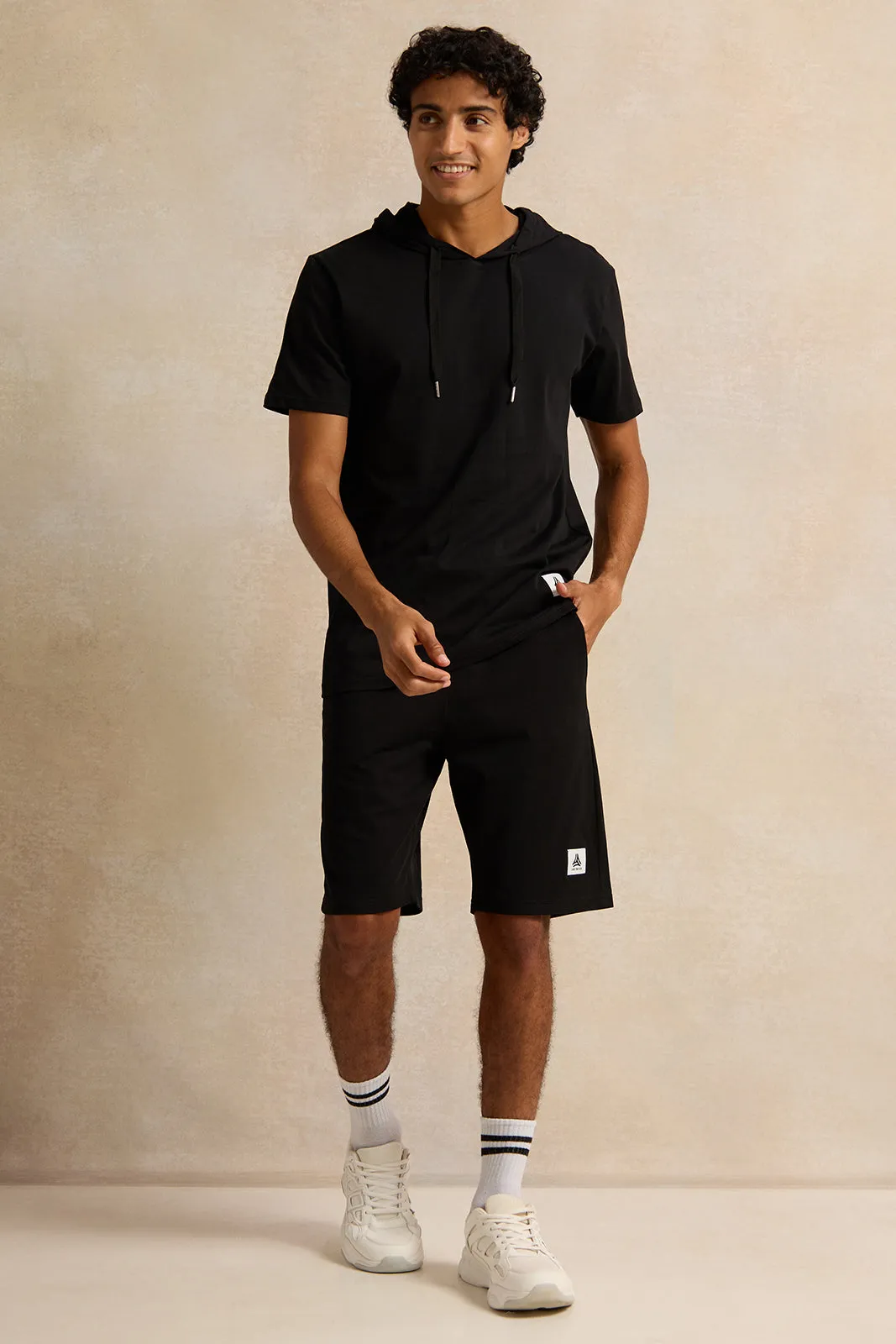 Men Black Active Shorts sold by Redtag product image thumbnail 2