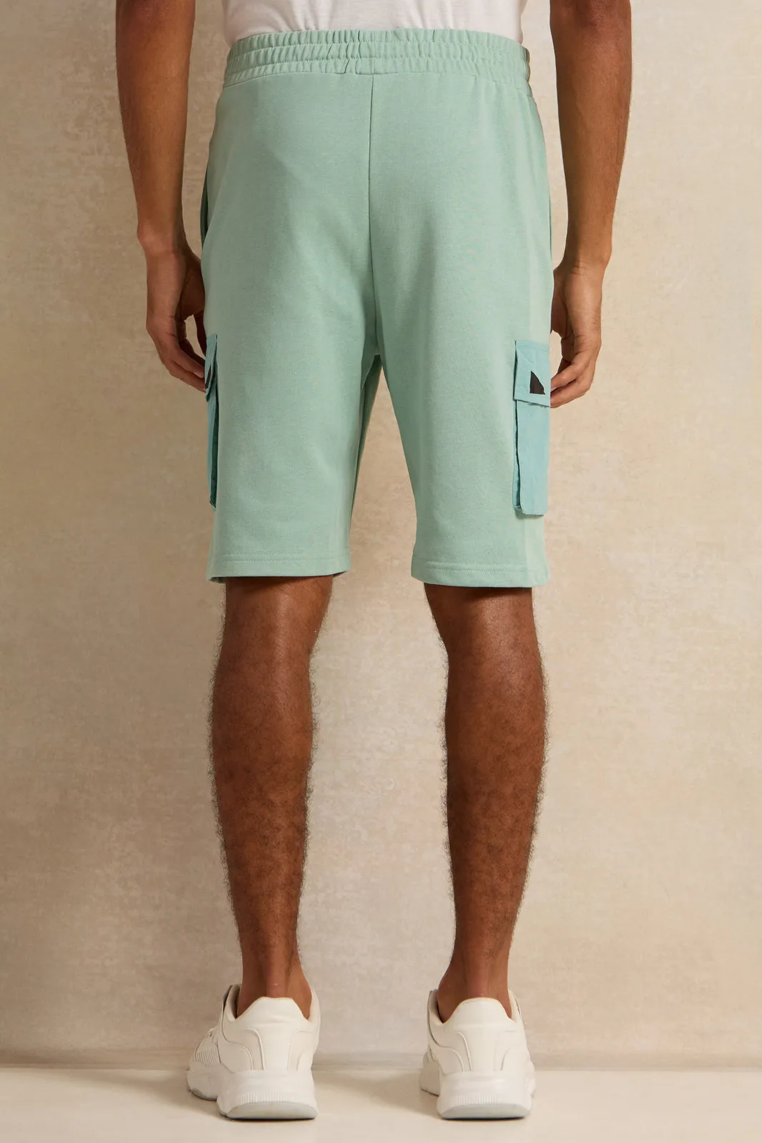 Men Teal Cargo Pockets Active Pants sold by Redtag product image thumbnail 3