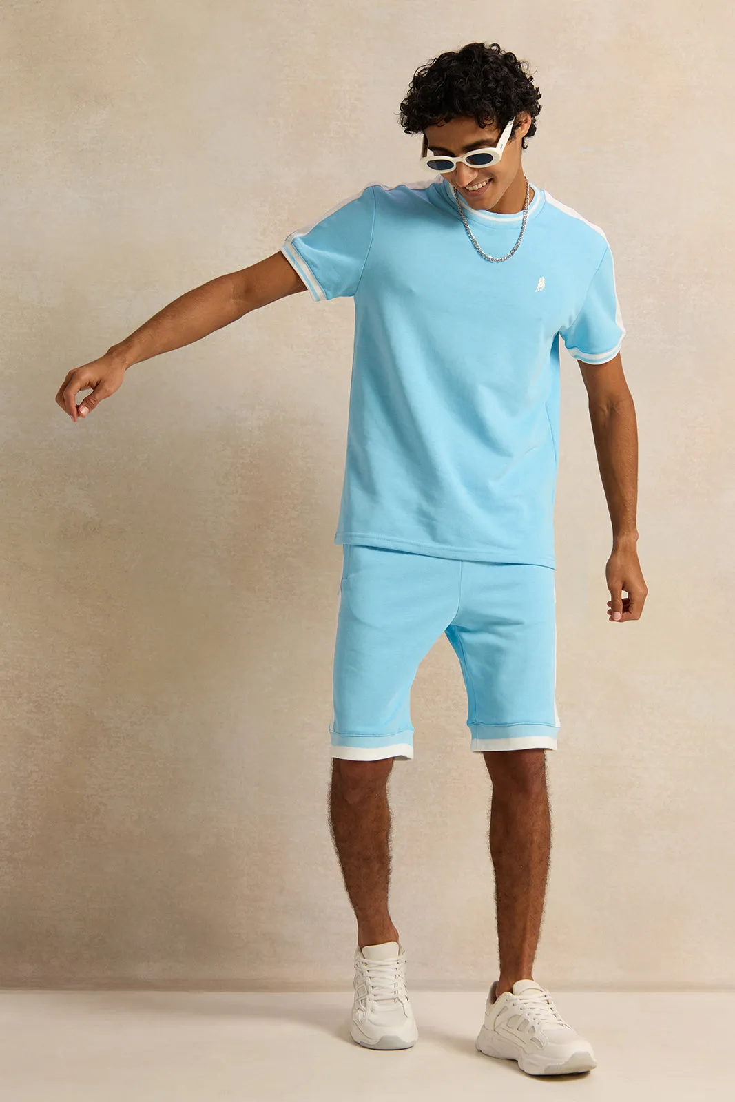 Men Blue Embroidered T-Shirt sold by Redtag product image thumbnail 2