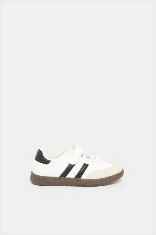 Senior Boys White Overlay Sneakers sold by Redtag