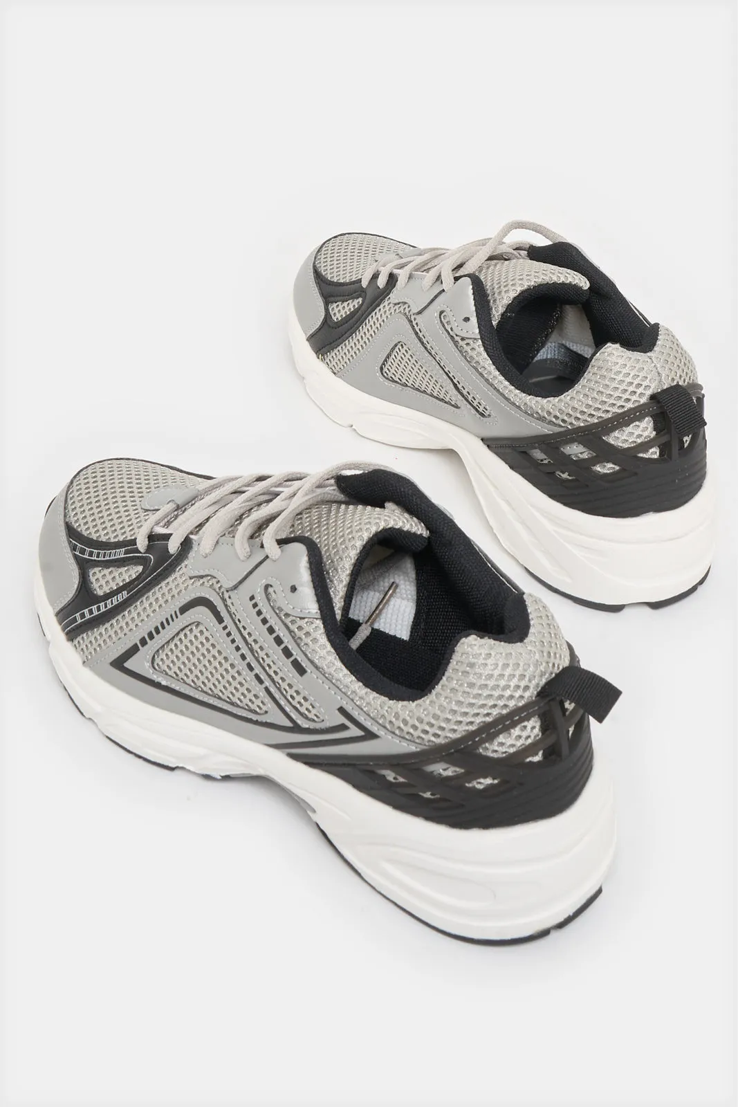 Senior Boys Grey Overlayed Trainer sold by Redtag product image thumbnail 4