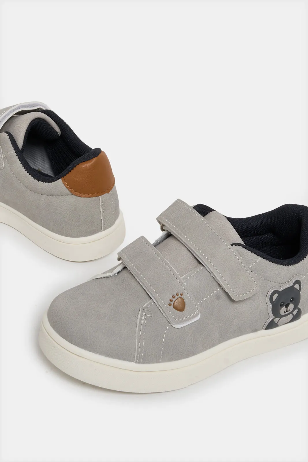 Boys Grey Velcro Sneakers sold by Redtag product image thumbnail 3