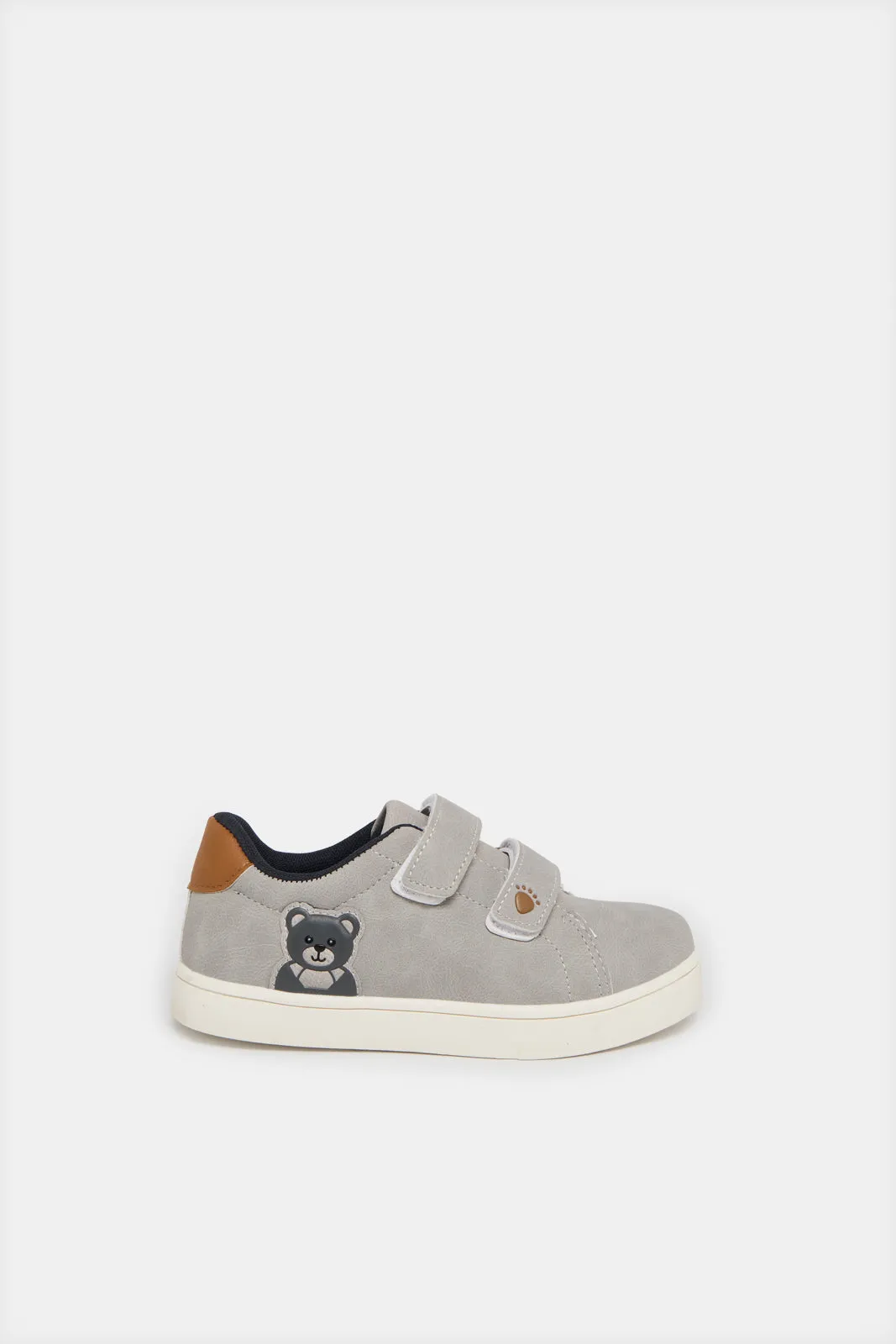 Boys Grey Velcro Sneakers sold by Redtag
