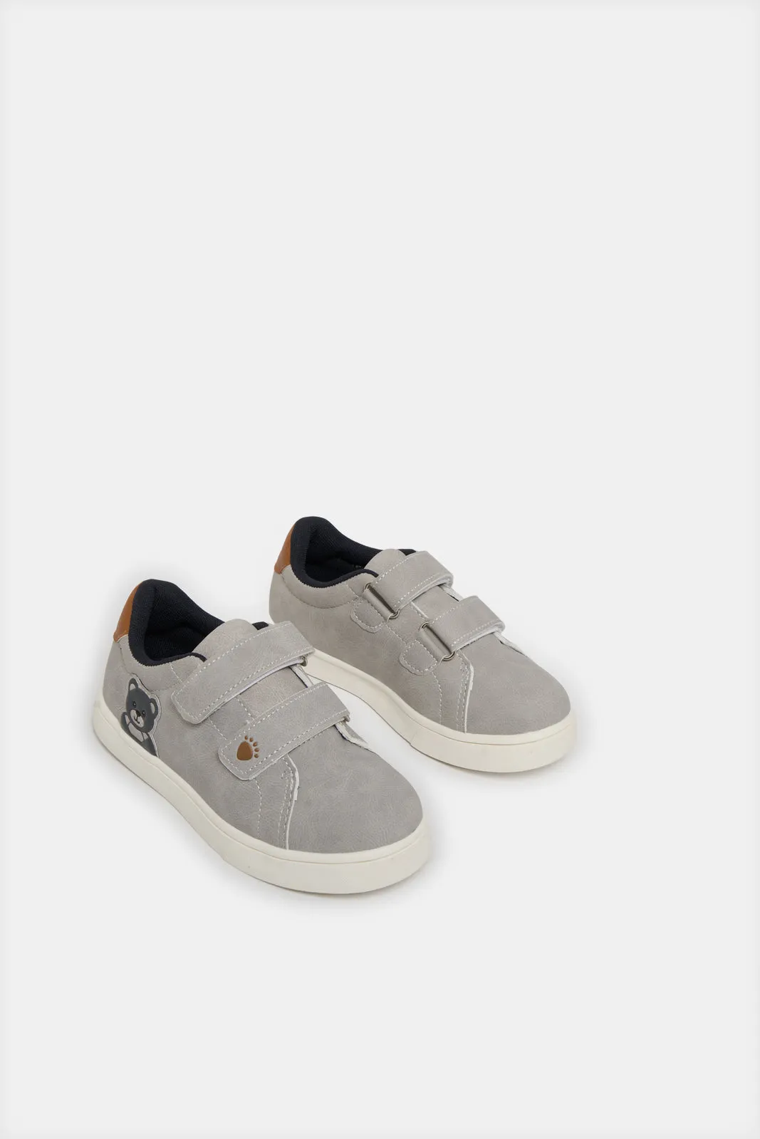 Boys Grey Velcro Sneakers sold by Redtag product image thumbnail 2
