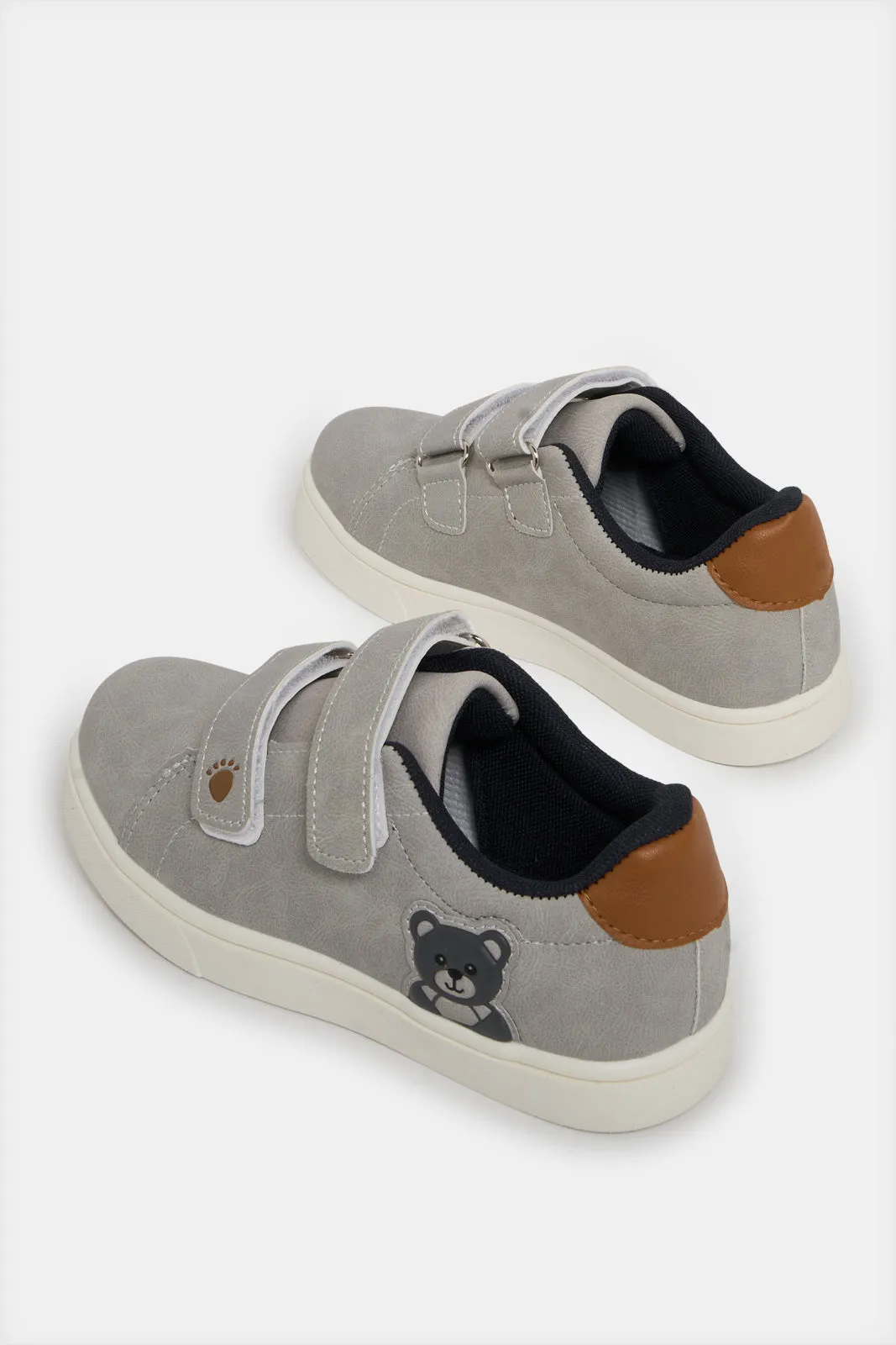 Boys Grey Velcro Sneakers sold by Redtag product image thumbnail 4