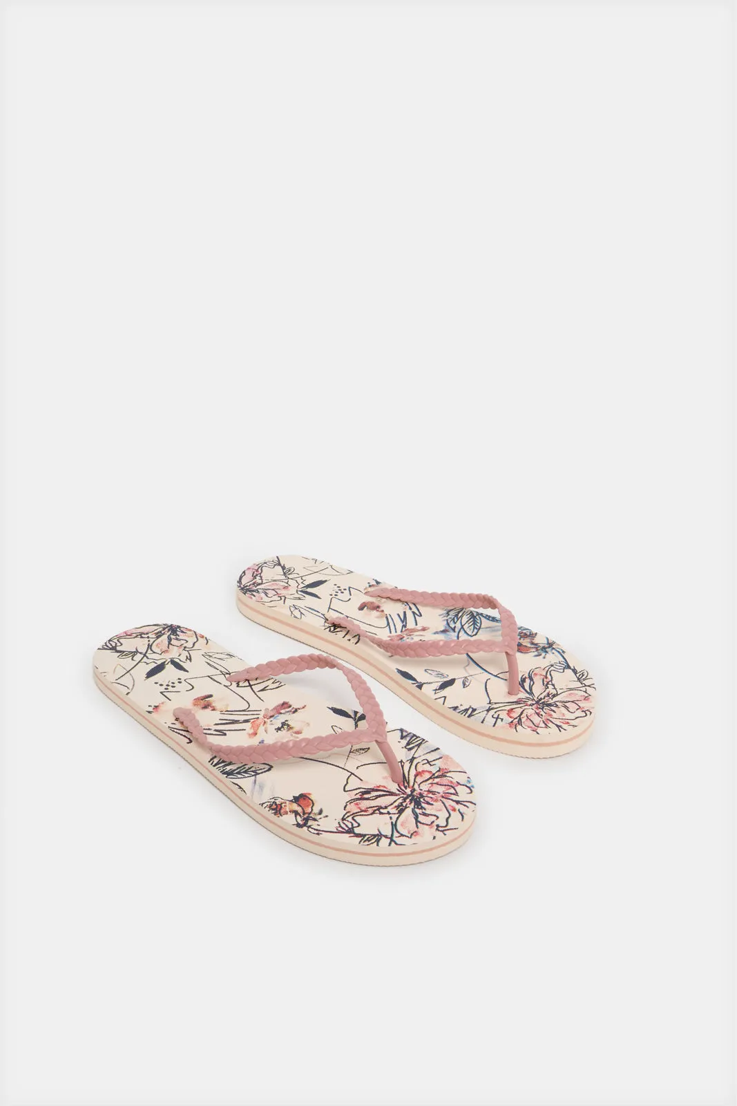 Women Pink Floral Flip Flop sold by Redtag product image thumbnail 2