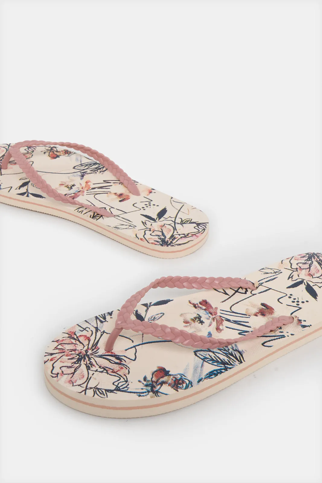 Women Pink Floral Flip Flop sold by Redtag product image thumbnail 4