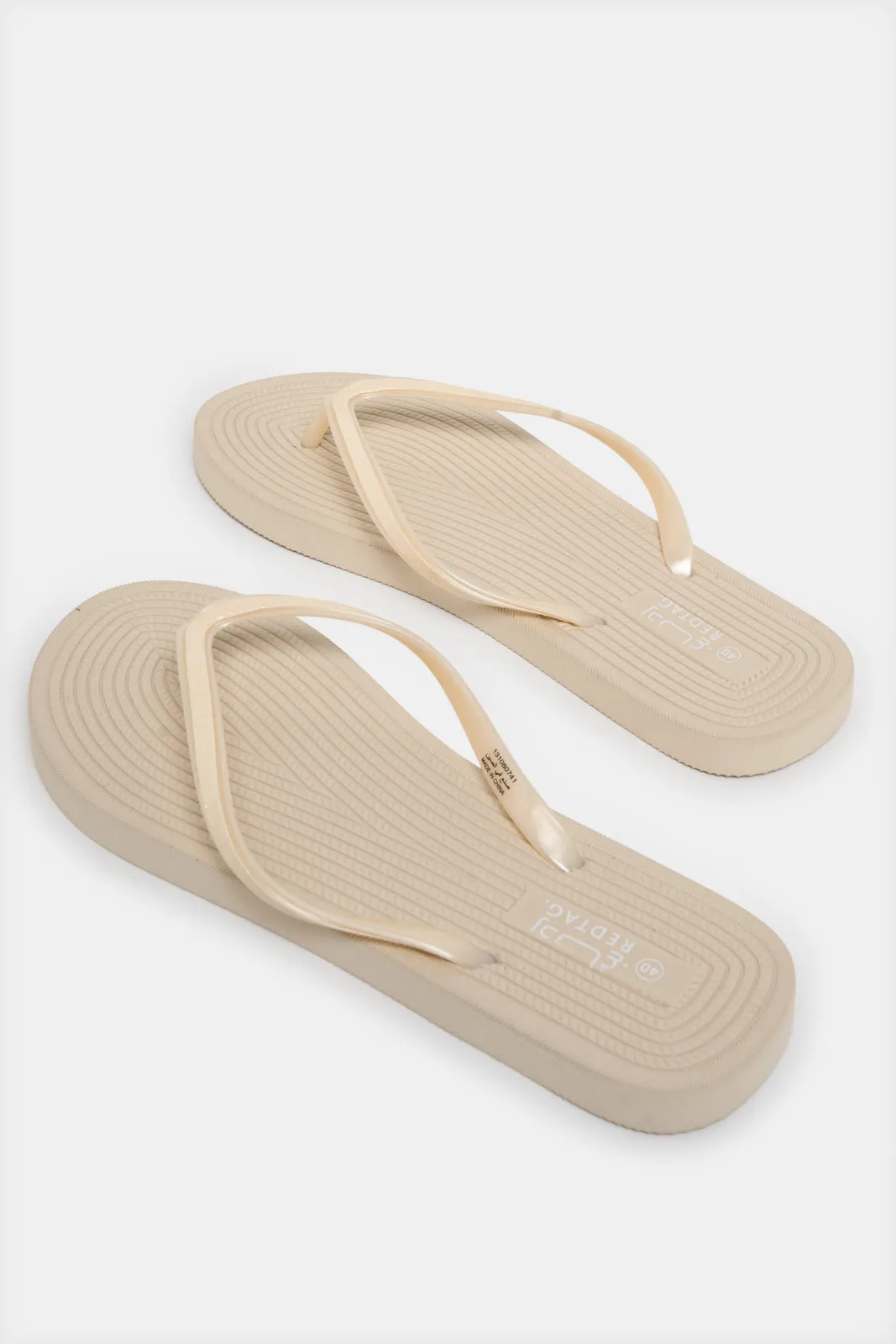 Women Beige Glitter Flip Flop sold by Redtag product image thumbnail 4