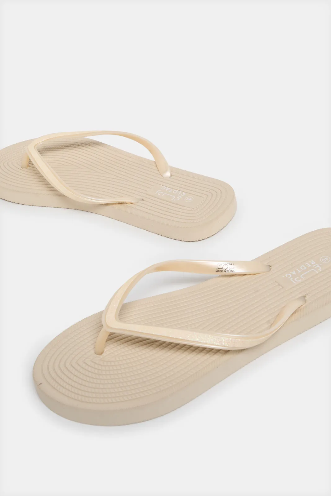 Women Beige Glitter Flip Flop sold by Redtag product image thumbnail 3