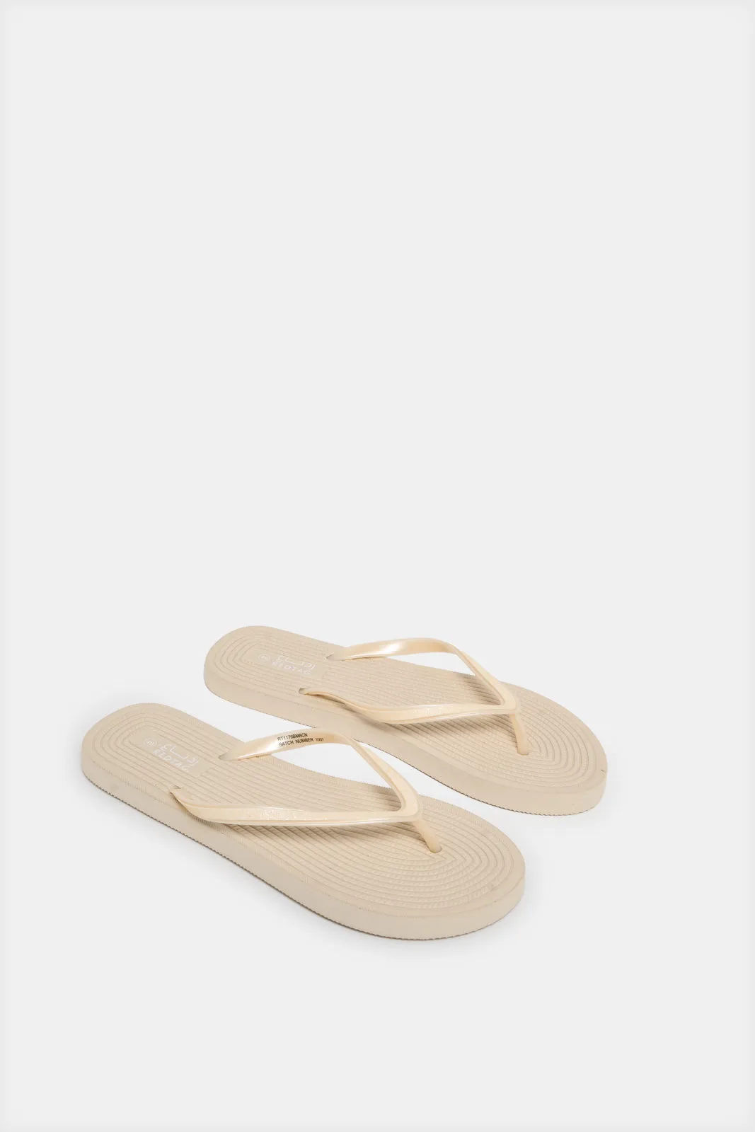 Women Beige Glitter Flip Flop sold by Redtag product image thumbnail 2