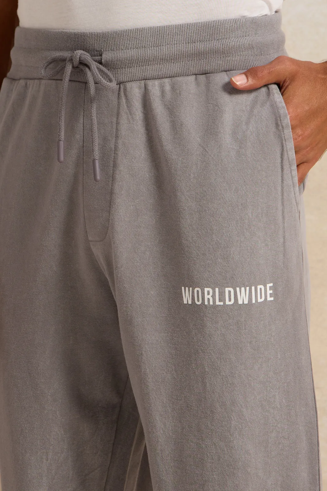 Men Grey Lounge Pant sold by Redtag product image thumbnail 4