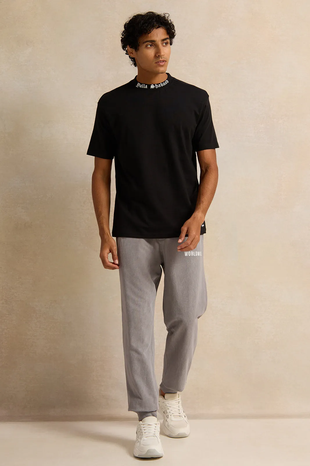 Men Black Printed T-Shirt sold by Redtag product image thumbnail 2