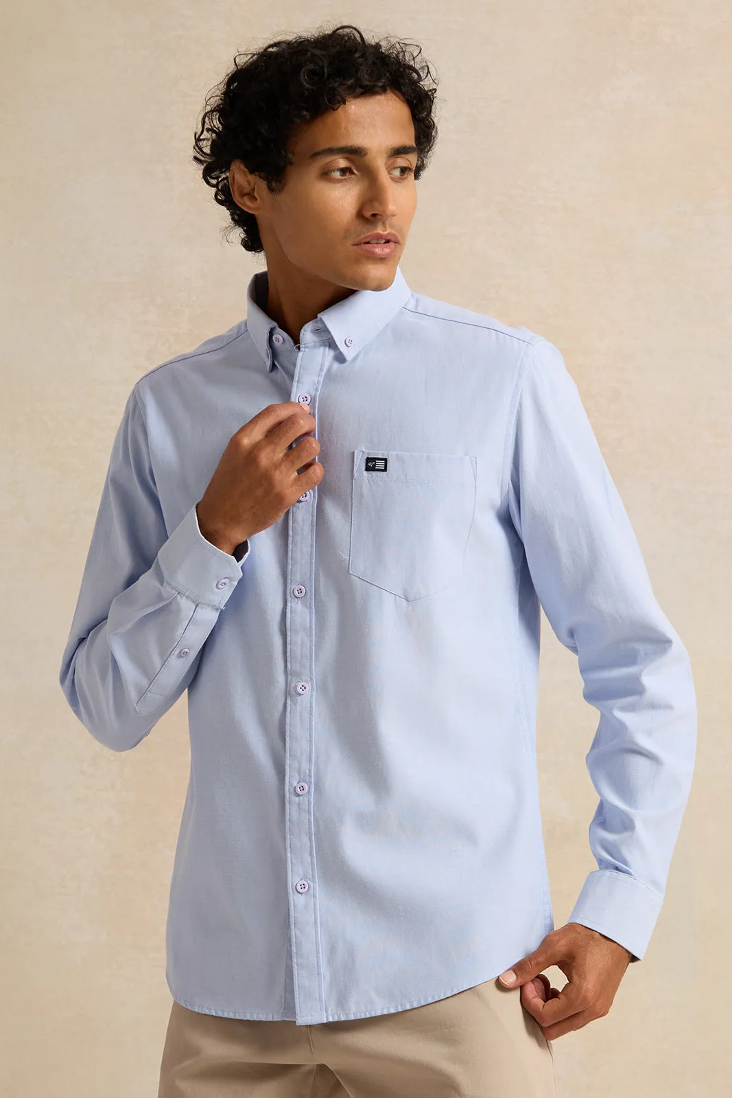 Men Blue Casual Shirt sold by Redtag